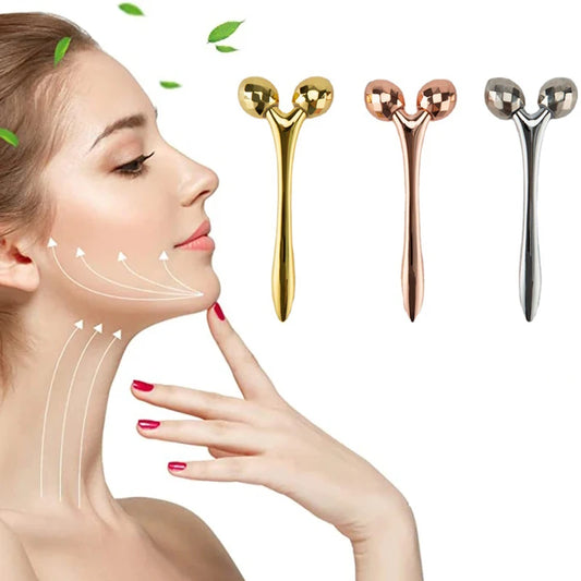New 3D Massage Roller Stainless Steel Eye Removing Wrinkles Beauty Stick for Facial Tightening Skin Massage Tool